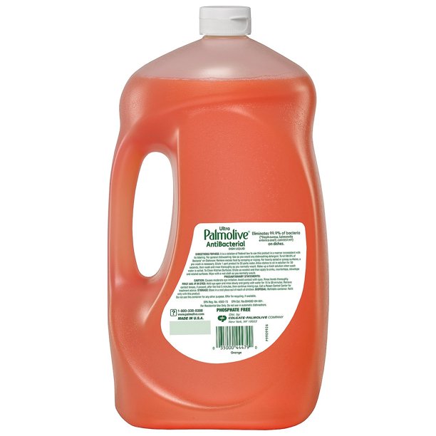 Palmolive Antibacterial Dishwashing Liquid Dish Soap, Orange (102 fl.oz.)