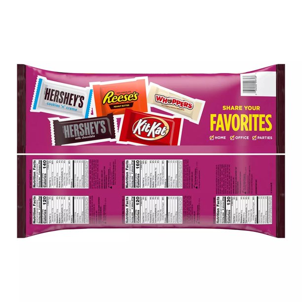 Hershey Factory Favorites Chocolate and Creme Assortment Snack Size Candy (68.7 oz., 155 pieces)