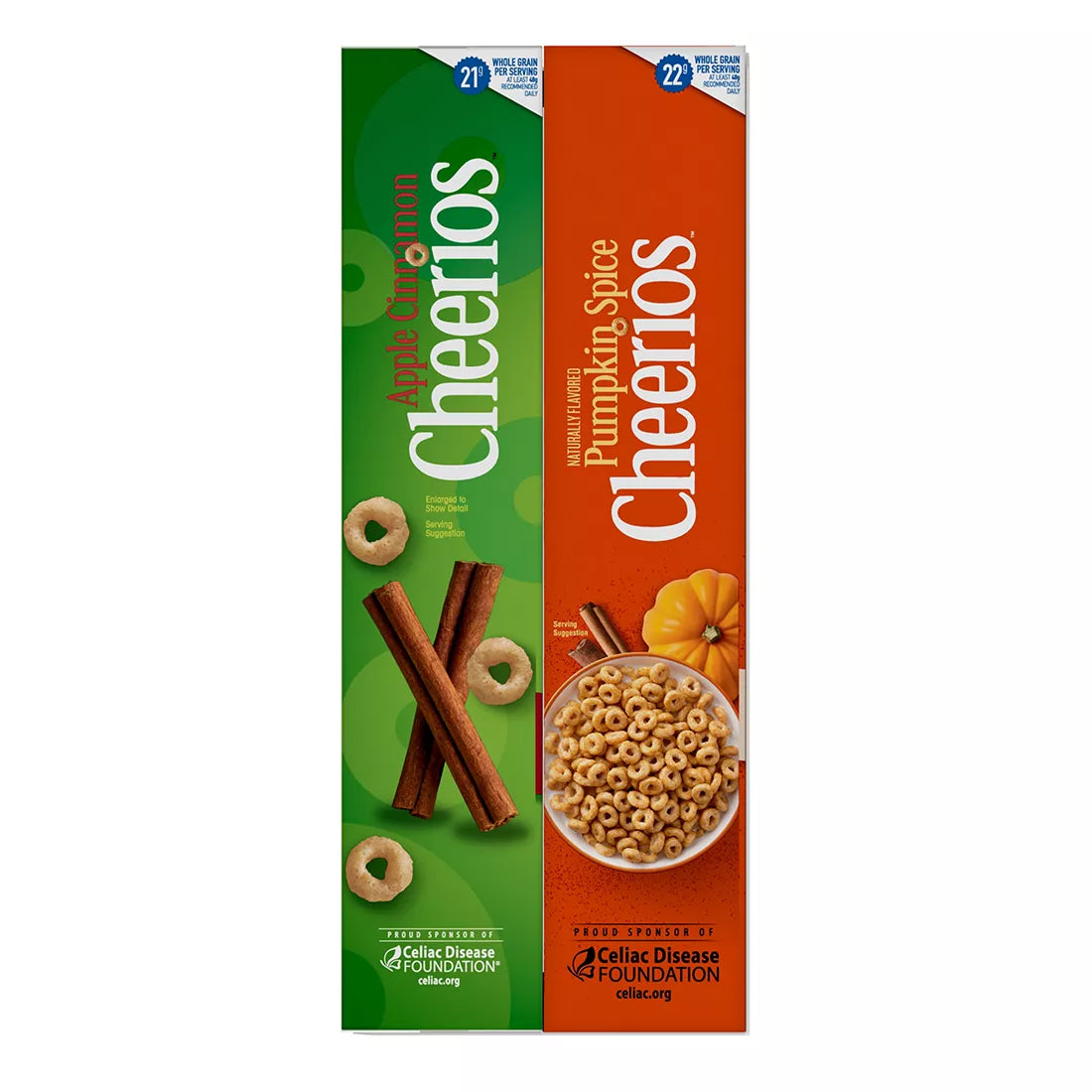 Pumpkin Spice and Apple Cinnamon Cheerios Cereal, 2 pk.