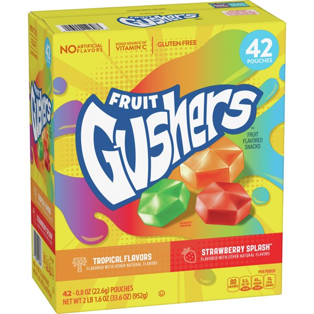 Gushers Strawberry Splash and Tropical Flavors (0.8 oz., 42 ct.)