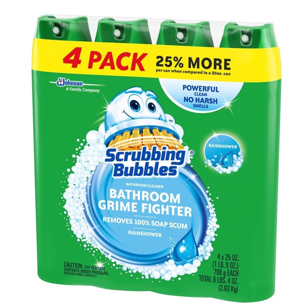 Scrubbing Bubbles Foaming Bathroom Cleaner, Rainshower (25 oz., 4 pk.)