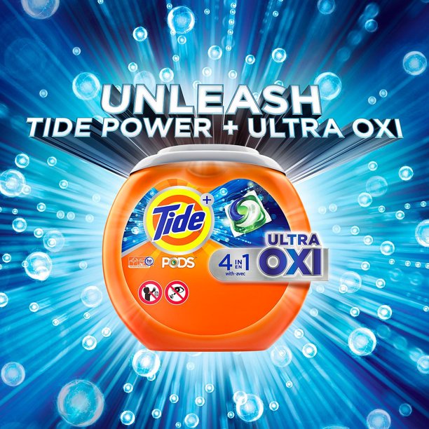 Tide PODS + Ultra Oxi Liquid Detergent Pacs (104 pacs)