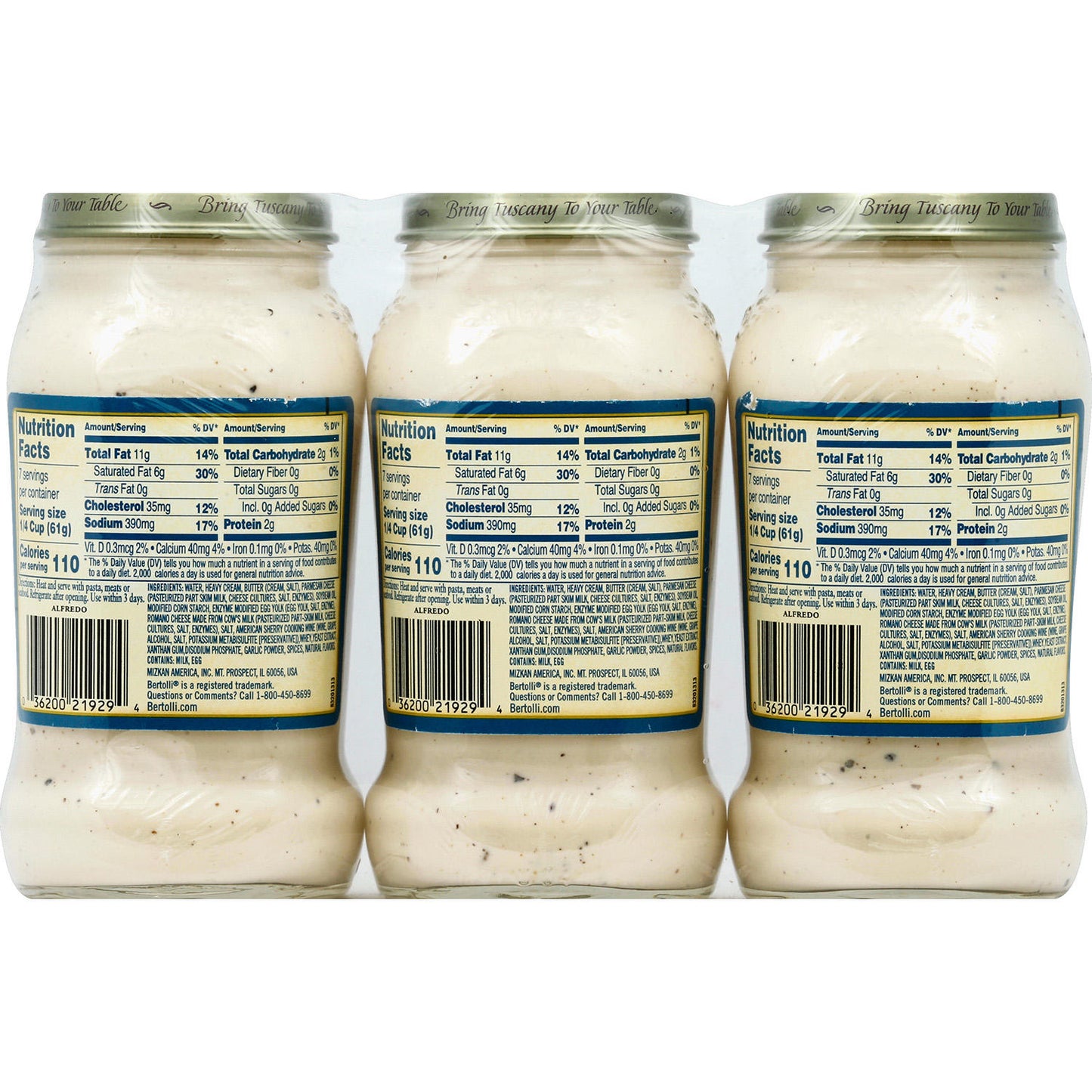 Bertolli Alfredo Sauce with Aged Parmesan Cheese (15 oz., 3 pk.)