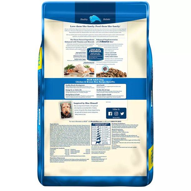 Blue Buffalo Life Protection Formula Natural Adult Dry Dog Food, Chicken & Brown Rice (38 lbs.)