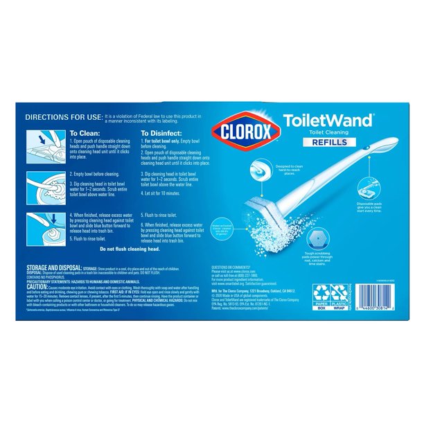 Clorox ToiletWand Disposable Toilet Cleaning System (1 ToiletWand Handle + 36 Disinfecting Refills)