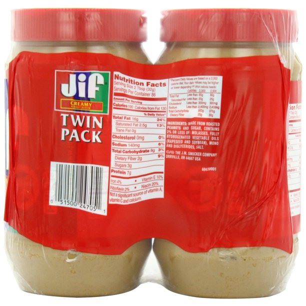 Jif Creamy Peanut Butter (48 oz., 2 pk.)