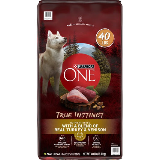 Purina ONE SmartBlend True Instinct Natural with Real Turkey and Venison Adult Dry Dog Food (40 lbs.)