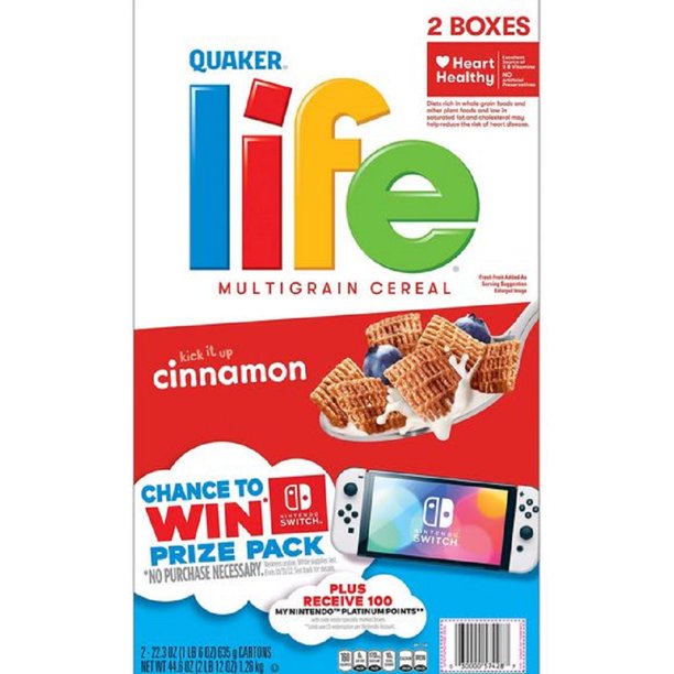 Quaker Life Multi-Grain Cereal, Cinnamon (42.6 oz., 2 pk.)