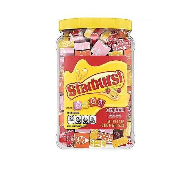 Starburst Original Fruity Chewy Candy Bulk Jar (3lbs 6oz)