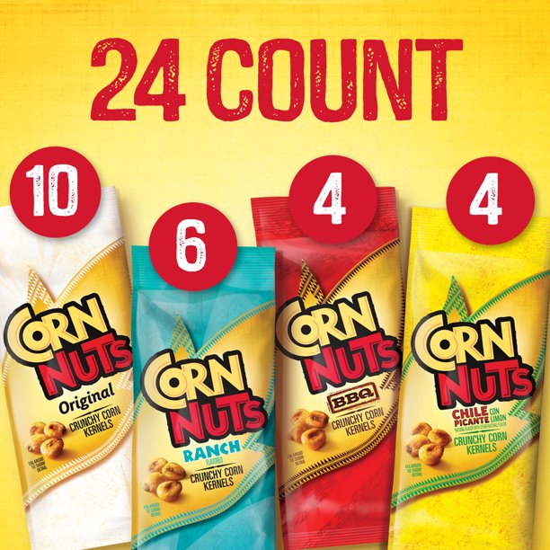 Corn Nuts Mixed Crunchy Corn Snacks Variety Pack (1.7 oz., 24 pk.)