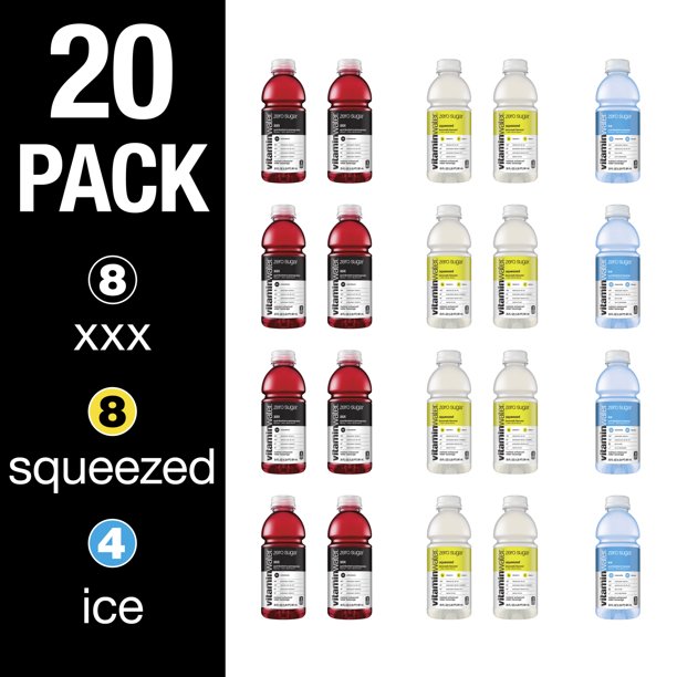 Glaceau Vitaminwater Zero Variety Pack Nutrient Enhanced Water (20 fl. oz., 20 pk.)