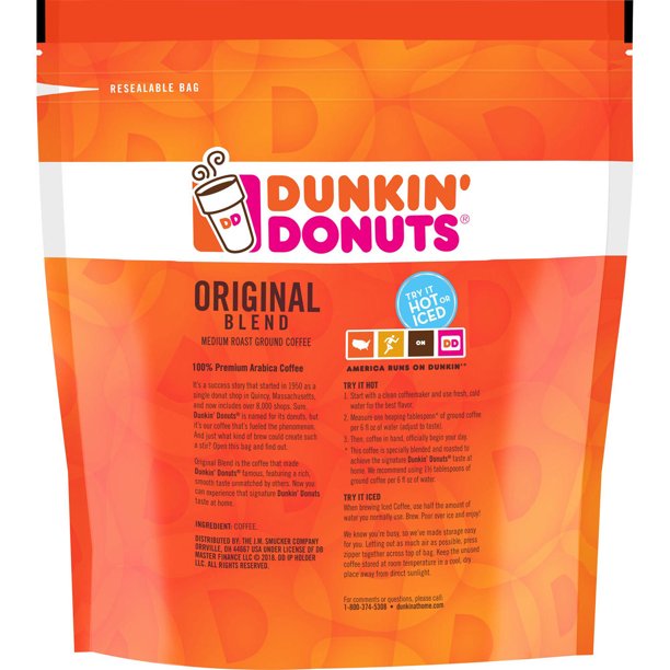 Dunkin' Donuts Original Blend Ground Coffee, Medium Roast (45 oz.)