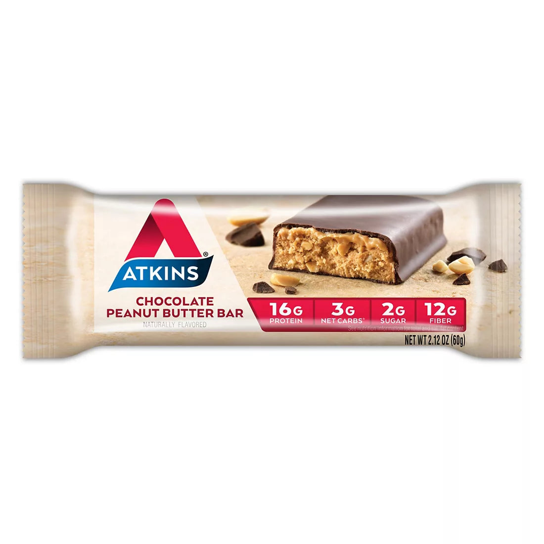 Atkins Chocolate Peanut Butter Bars, 16 ct./2.12 oz.