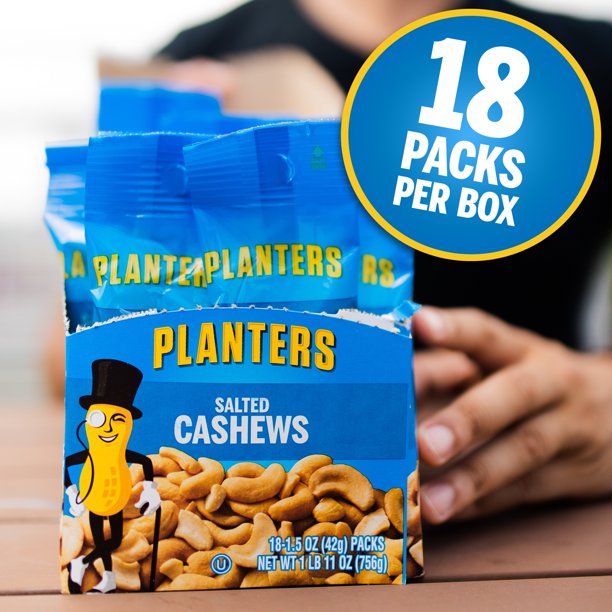 Planters Salted Cashews (1.5 oz., 18 ct.)