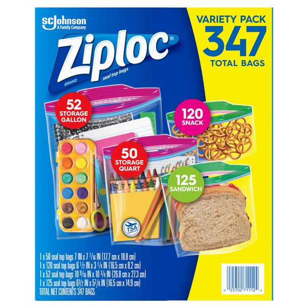 Ziploc Easy Open Bags Variety Pack (347 ct.)