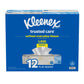 Kleenex Trusted Care 2-ply Facial Tissues, Flat Boxes (160 tissues/box, 12 boxes)