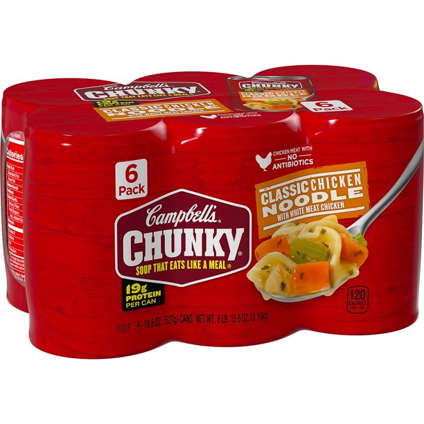 Campbell's Chunky Classic Chicken Noodle Soup (18.6 oz., 6 pk.)