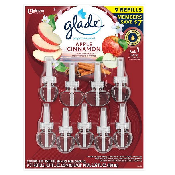 Glade PlugIns Scented Essential Oil Refills (6.39 fl. oz., 9 ct.)