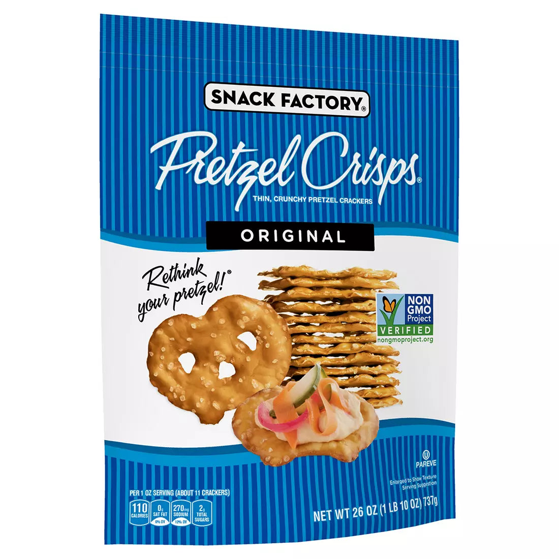 Snack Factory Pretzel Crisps, 26 oz.