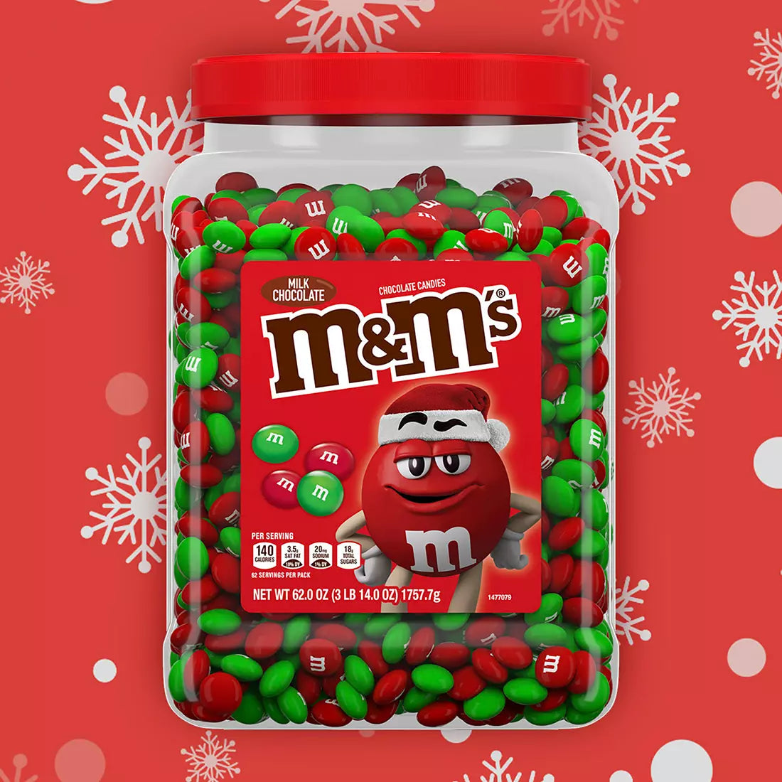 M&M'S Holiday Milk Chocolate Christmas Candy, 62 oz.