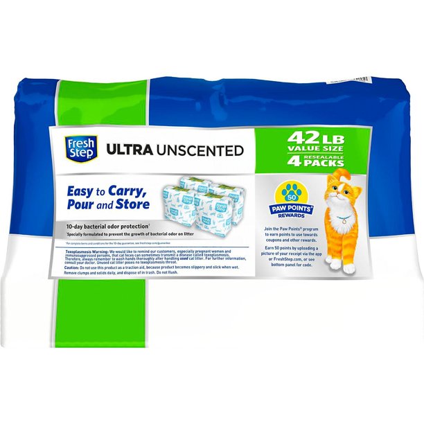 Fresh Step Ultra Unscented Litter, Clumping Cat Litter (42 lbs.)