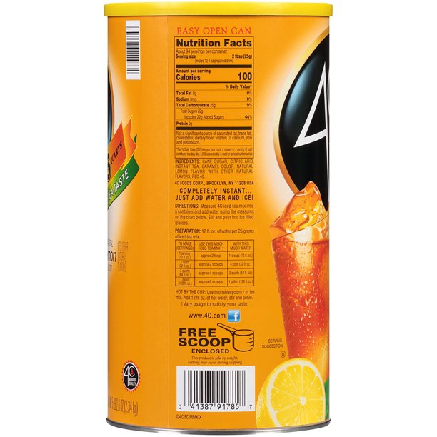 4C 35-Qt. Lemon Iced Tea Mix (82.6 oz.)