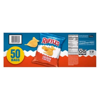 Ruffles Cheddar & Sour Cream Potato Chips (1 oz., 50 ct.)