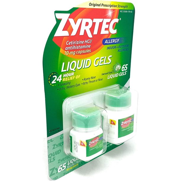 Zyrtec 24 Hour Allergy Relief Liquid Gels (65 ct.)