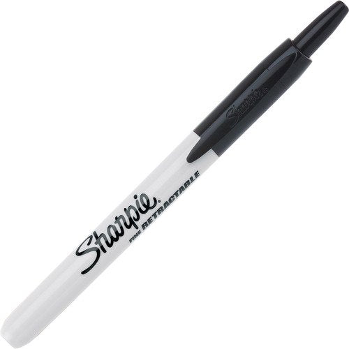 Sharpie Retractable Permanent Marker, Fine, Black, 36 per pack