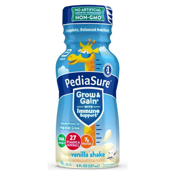 PediaSure Grow & Gain Kids' Nutritional Shake Vanilla Ready-to-Drink Bottles, 24 pk./8 fl. oz.