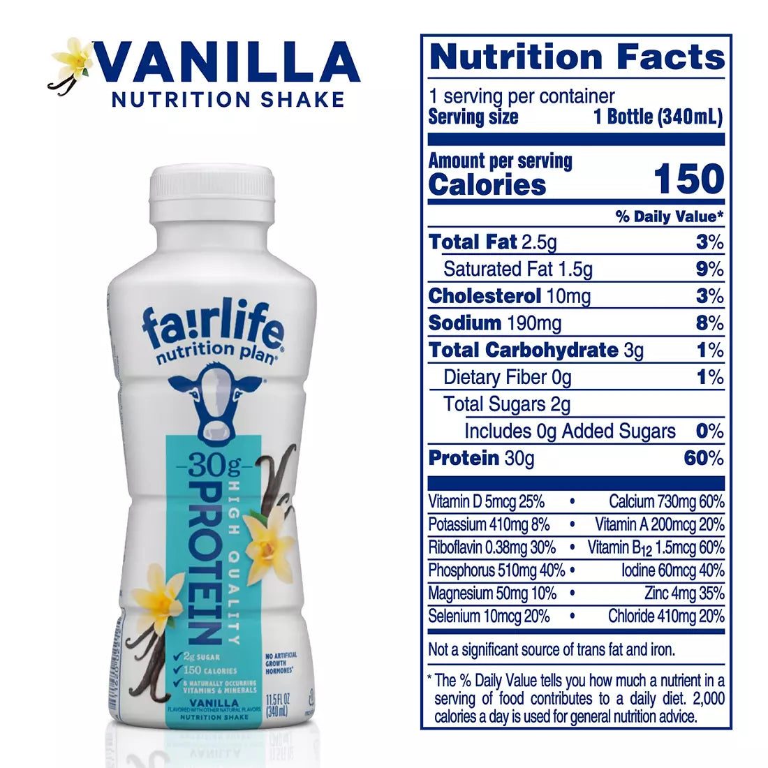 Fairlife Nutrition Plan High Protein Vanilla Shake, 12 pk.