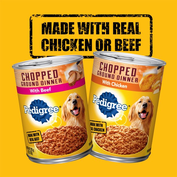 Pedigree Beef & Chicken Flavor Wet Dog Food Variety Pack for Adult, 13.2 oz. Cans (24 Count)