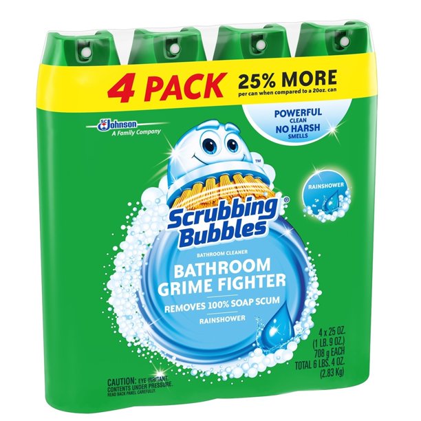 Scrubbing Bubbles Foaming Bathroom Cleaner, Rainshower (25 oz., 4 pk.)