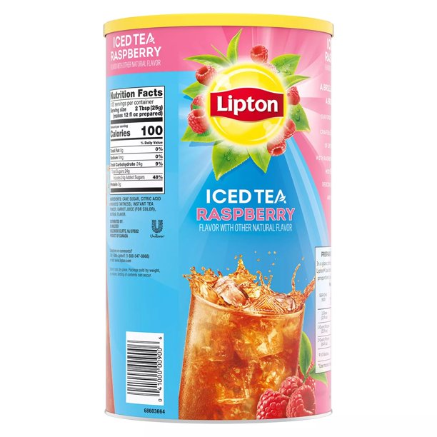 Lipton Sweetened Ice Tea Mix, Raspberry (89.8 oz.)