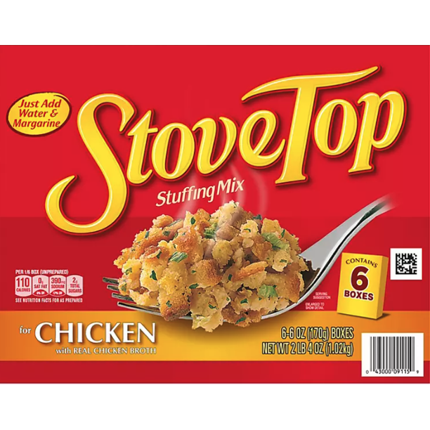 Stove Top Stuffing Mix for Chicken, 6 pk./6 oz.