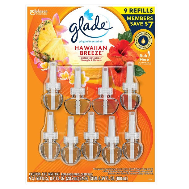 Glade PlugIns Scented Essential Oil Refills (6.39 fl. oz., 9 ct.)