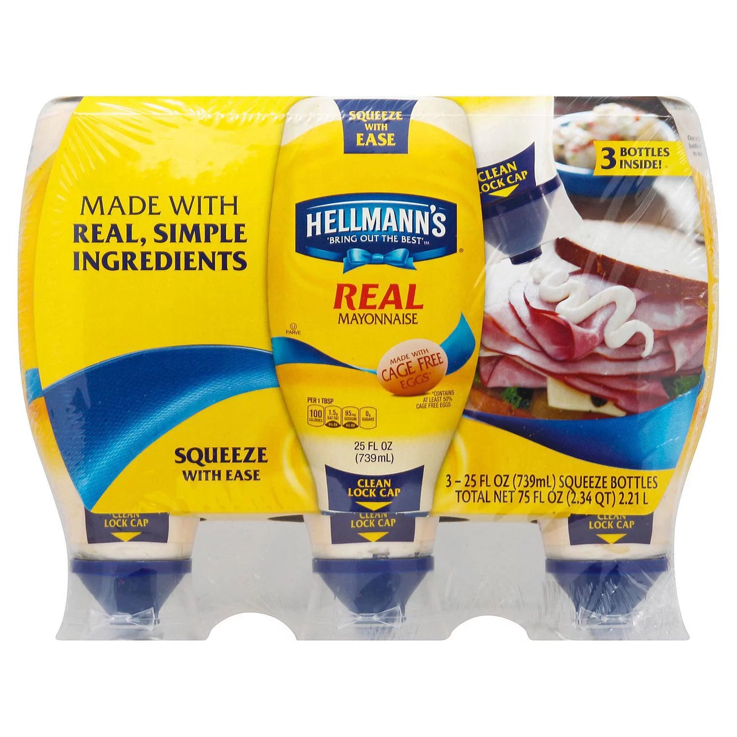 Hellmann's Real Mayonnaise (25 oz., 3 pk.)