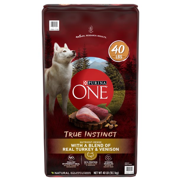 Purina ONE SmartBlend True Instinct Natural with Real Turkey and Venison Adult Dry Dog Food (40 lbs.)