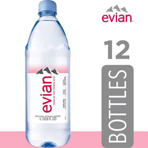 Evian Natural Spring Water (1L, 12 pk.)