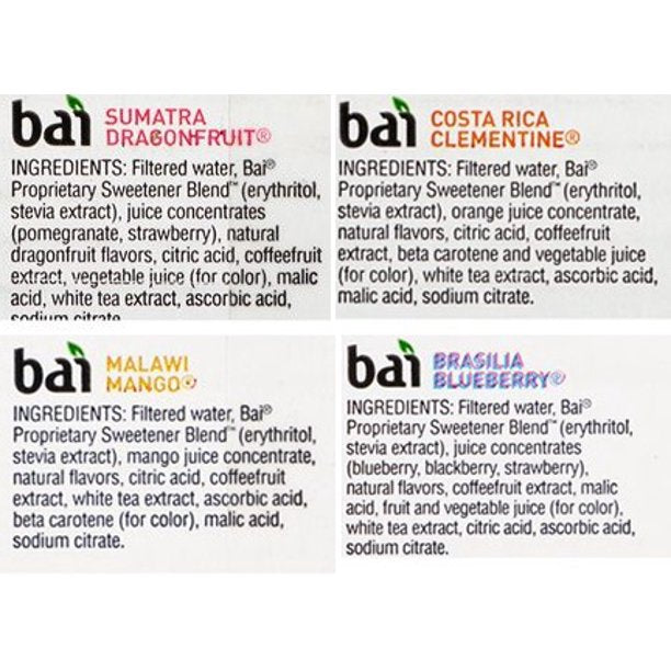 Bai Cocofusions Variety Pack, Antioxidant Infused Beverage (18 fl. oz., 15 pk.)