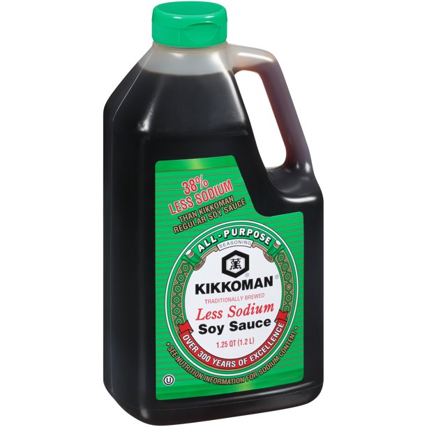 Kikkoman Naturally Brewed Less Sodium Soy Sauce, 40 oz.