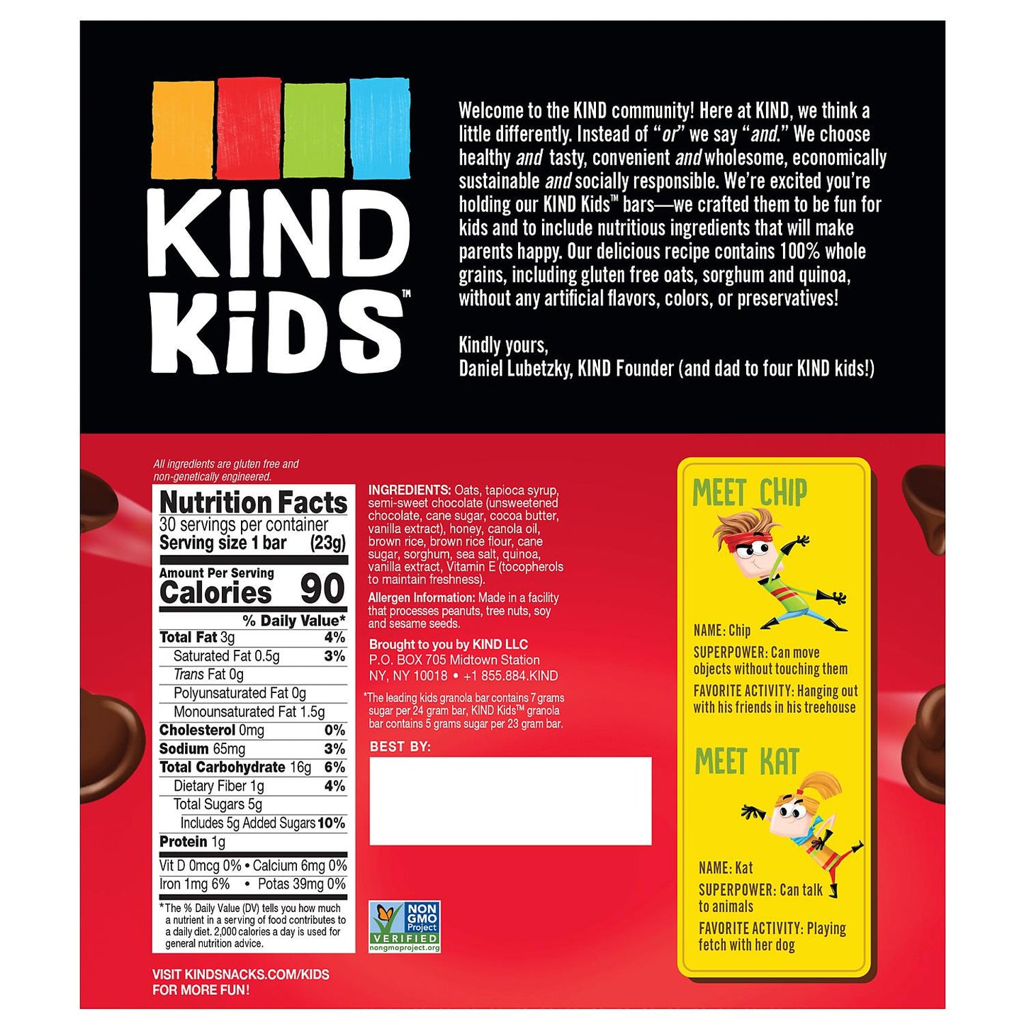 KIND Kids Chewy Chocolate Chip Granola Bars (30 ct.)