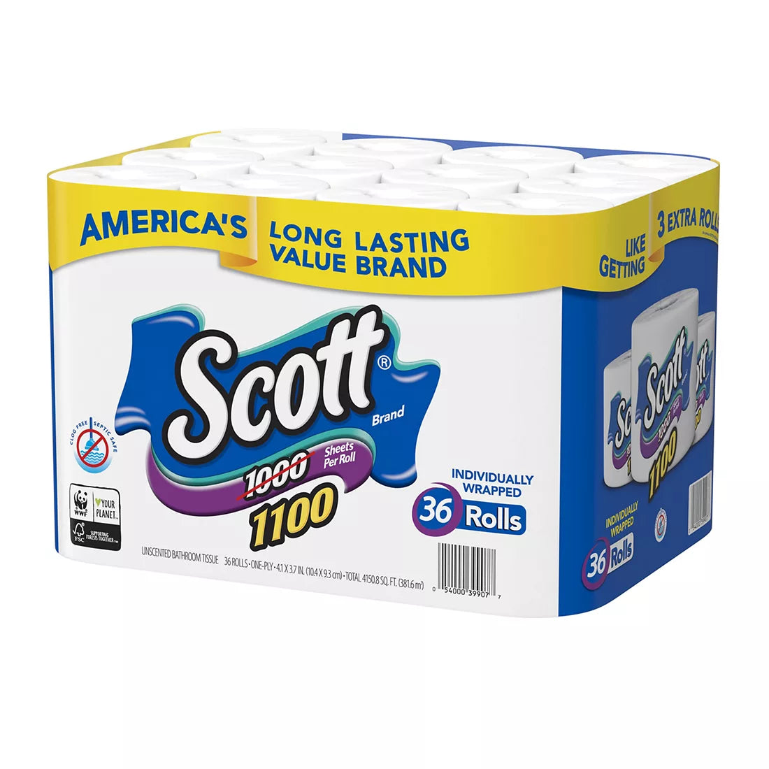 Scott 1100-Sheets, 1-Ply Bath Tissue, 36 ct.