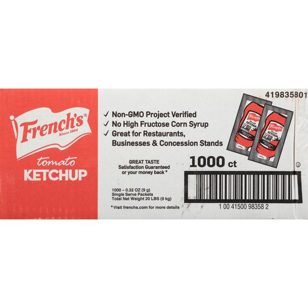 French's Tomato Ketchup Single-Serve Packets (1,000 ct.)