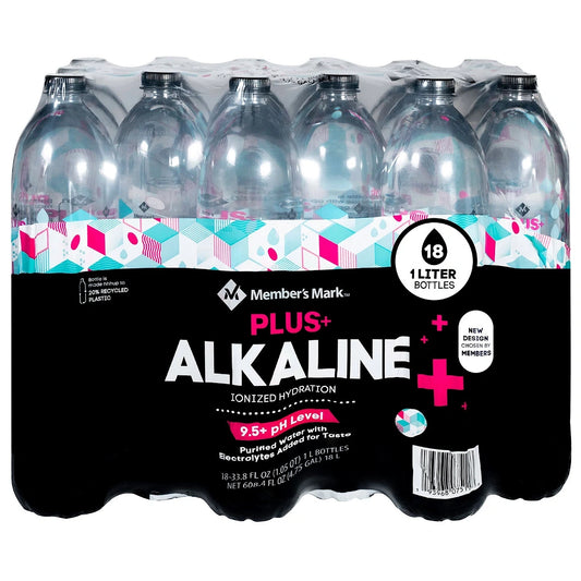 Member's Mark Plus+ Alkaline Water (1L., 18 pk.)