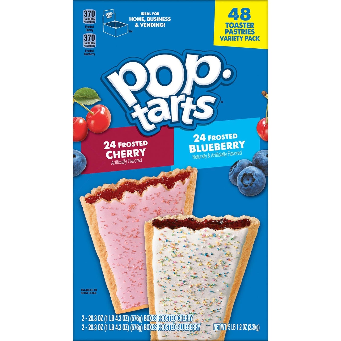 Kellogg's Pop-Tart Variety Pack, Blueberry and Cherry (48 ct.)