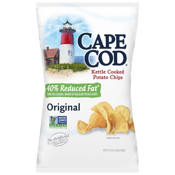 Cape Cod 40% Less Fat Potato Chips, 24 oz.