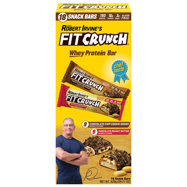 Chef Robert Irvine's FITCRUNCH High Protein Bars, Variety Pack (1.62 oz., 18 ct.)