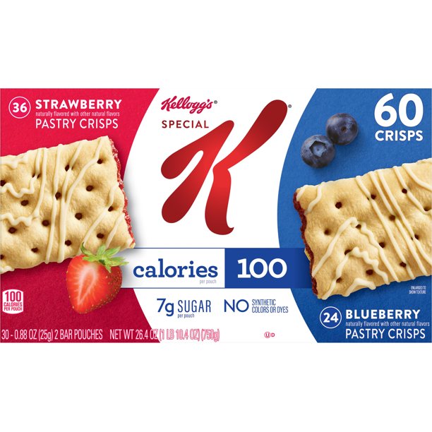 Kellogg's Special K Pastry Crisps, Strawberry and Blueberry (60 ct.)