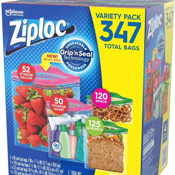 Ziploc Easy Open Bags Variety Pack (347 ct.)